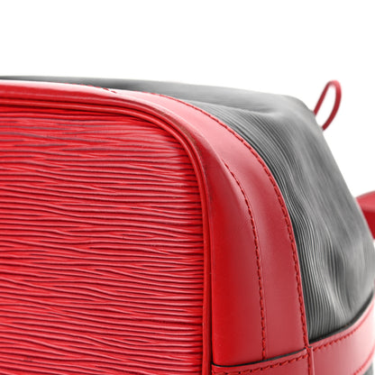 Louis Vuitton Epi Bi-Color Noe Castillan Red Black 9 of 15