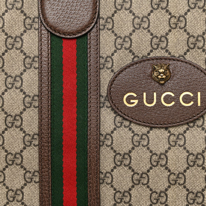 Gucci GG Supreme Monogram Web Neo Vintage Tote Beige New Acero Crop 8 of 15