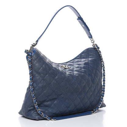 Chanel Caviar Quilted French Riviera Hobo Blue 3 of 17