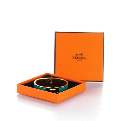 Hermes Enamel Narrow Clic Clac H Bracelet PM Emeraude 5 of 5