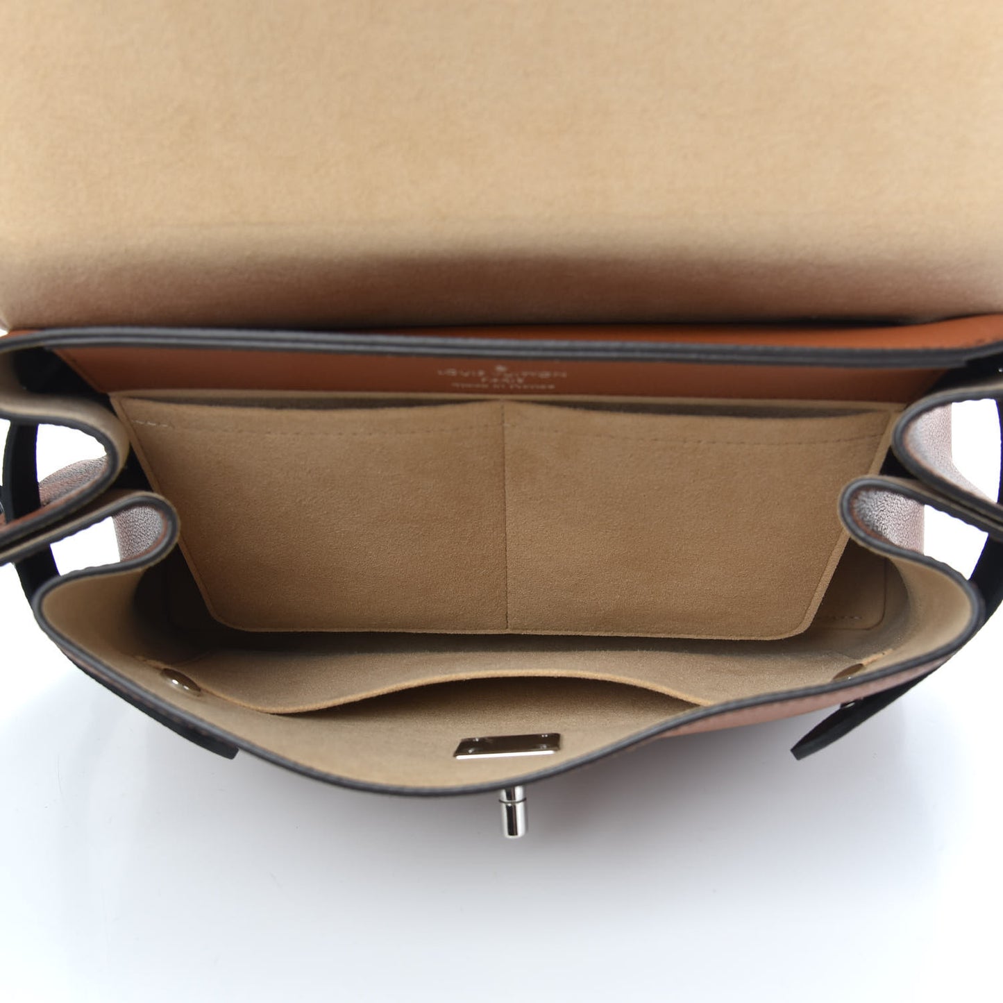 Soft Calfskin Lockme Ever Caramel Creme Black