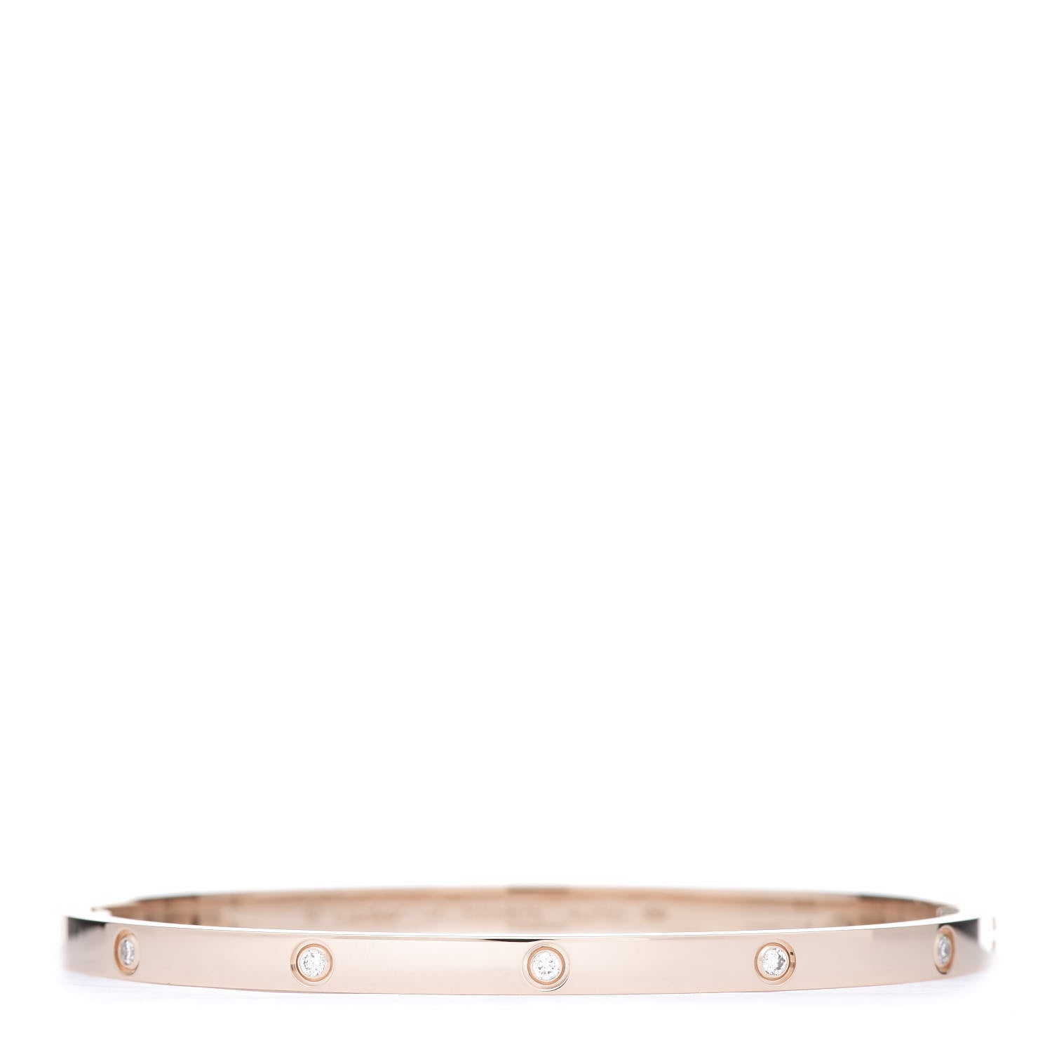 Cartier 18K Pink Gold 10 Diamond Small LOVE Bracelet 17 1 of 6