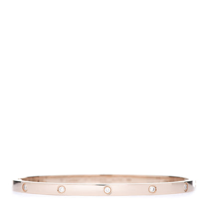 Cartier 18K Pink Gold 10 Diamond Small LOVE Bracelet 17 1 of 6