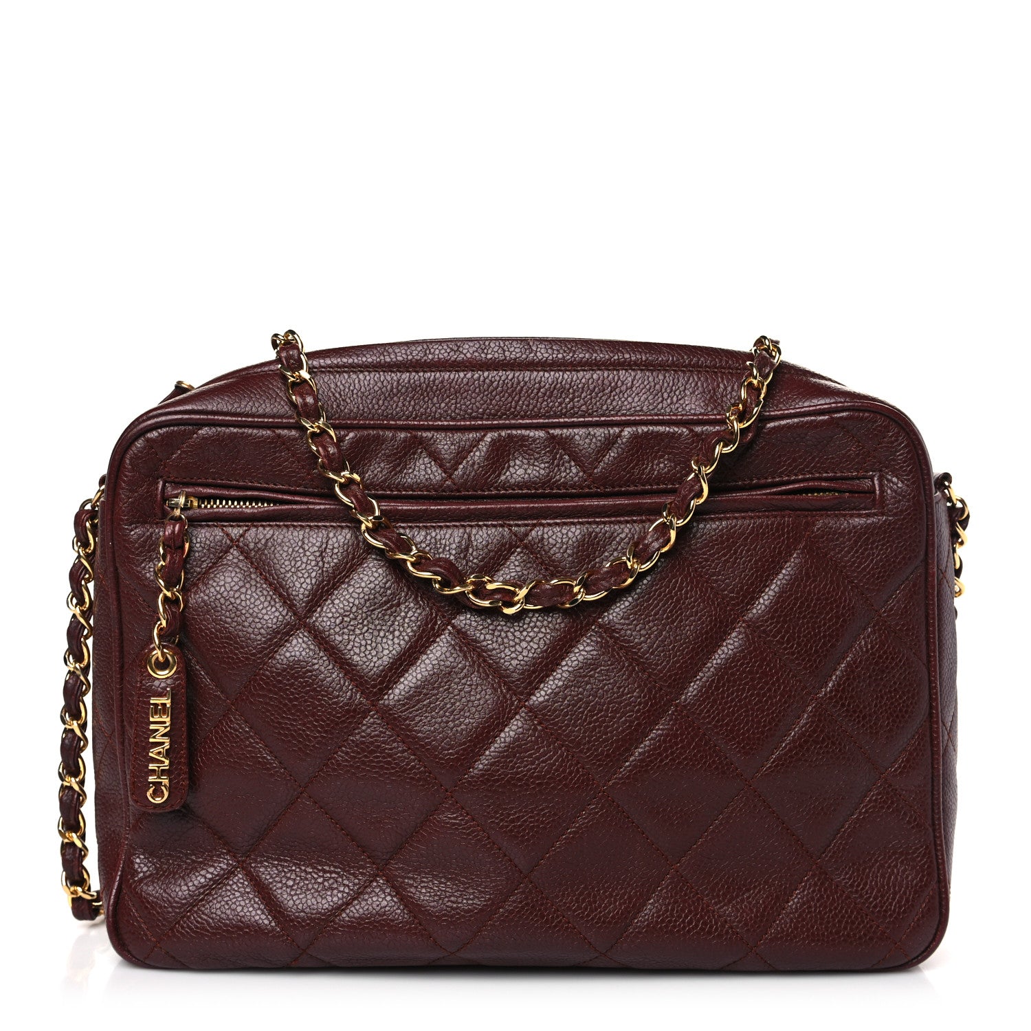 Chanel Caviar Quilted Camera Case Burgundy 1 of 8