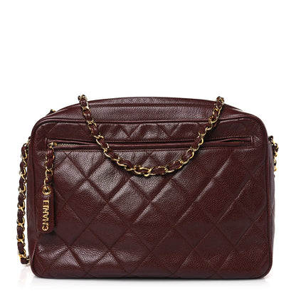 Chanel Caviar Quilted Camera Case Burgundy 1 of 8