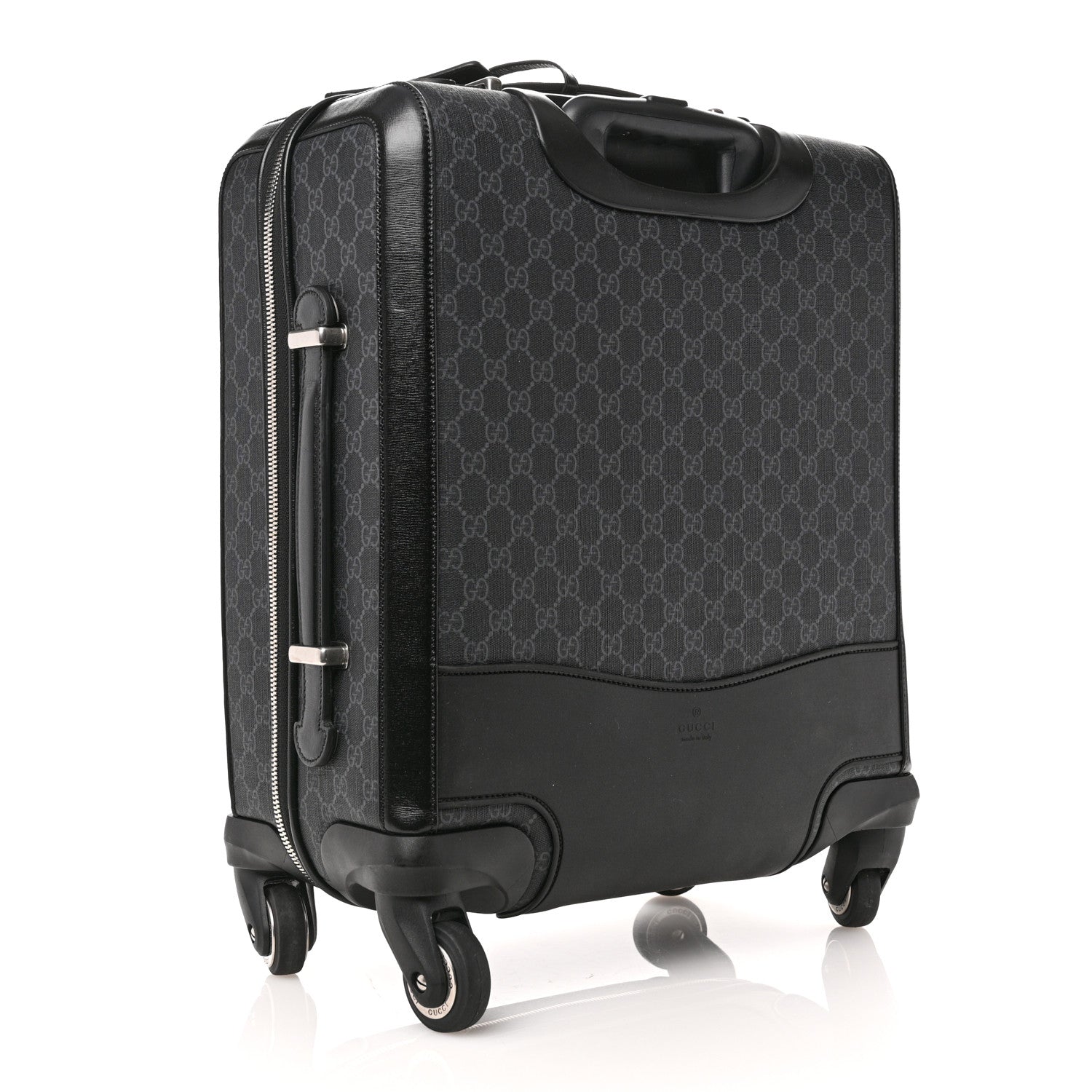 Gucci GG Supreme Monogram Calfskin Carry On Trolley Black 2 of 8