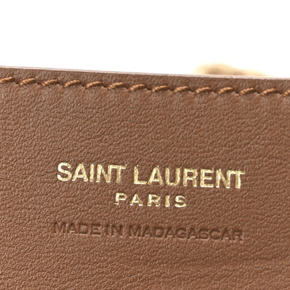 Saint Laurent Raffia Calfskin Joe Mini Bucket Bag  Natural Brick 6 of 9