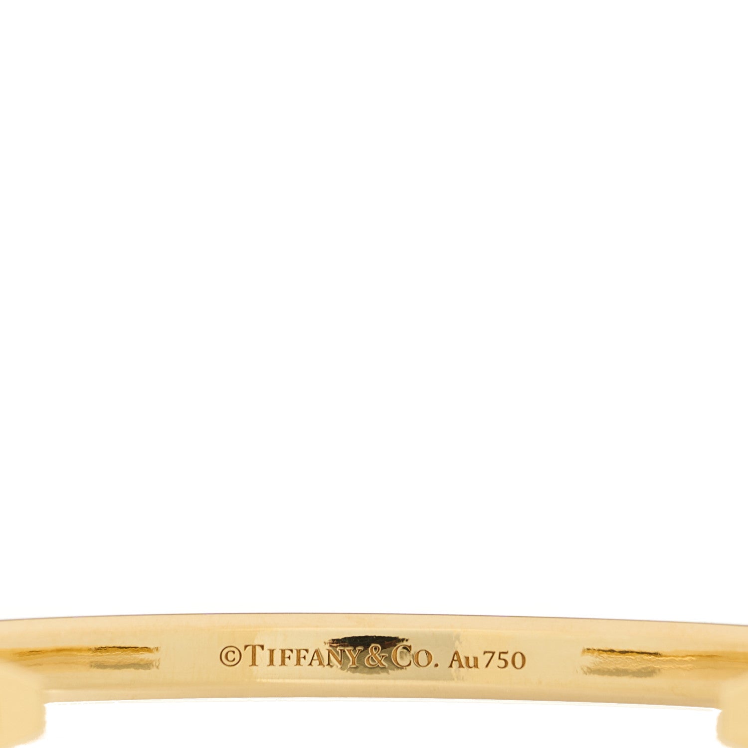 Tiffany 18K Yellow Gold Narrow 1837 Makers Cuff Bracelet 5 of 6
