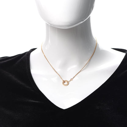 Cartier 18K Pink Gold 2 Diamond LOVE Necklace 2 of 6