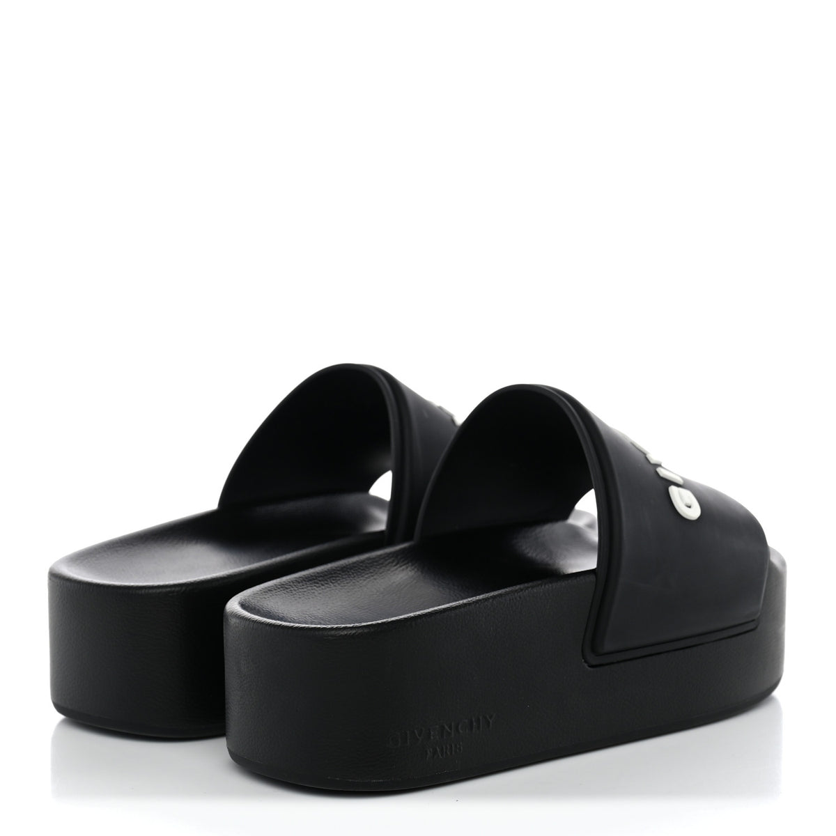 Givenchy Rubber Logo Platform Slides 39 Black 4 of 9