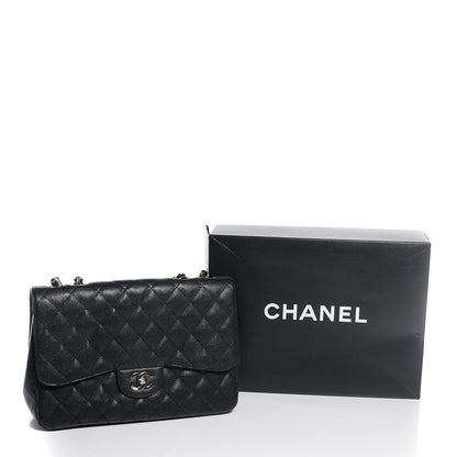 Chanel Caviar Quilted Jumbo Single Flap Black 9 of 9