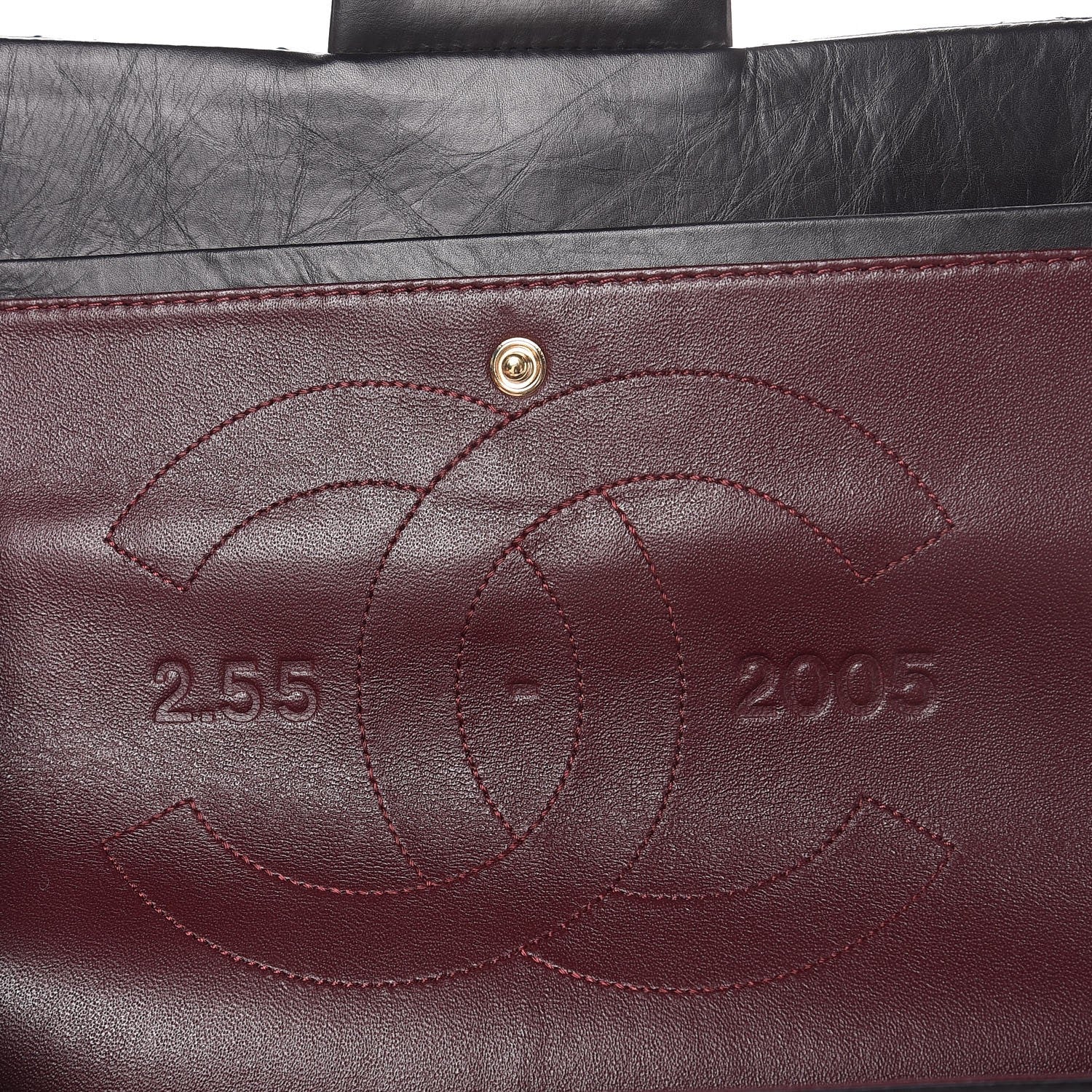 Chanel Aged Calfskin Quilted 50th Anniversary 2.55 Reissue 227 Flap Black 6 of 10