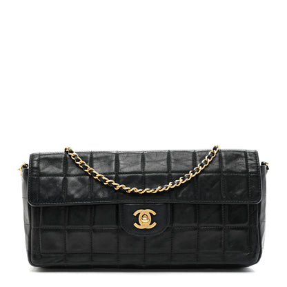 Chanel Lambskin East West Chocolate Bar Flap Black 1 of 14