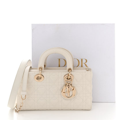 Christian Dior Lambskin Cannage Heart Medium Lady D-Joy White 17 of 17