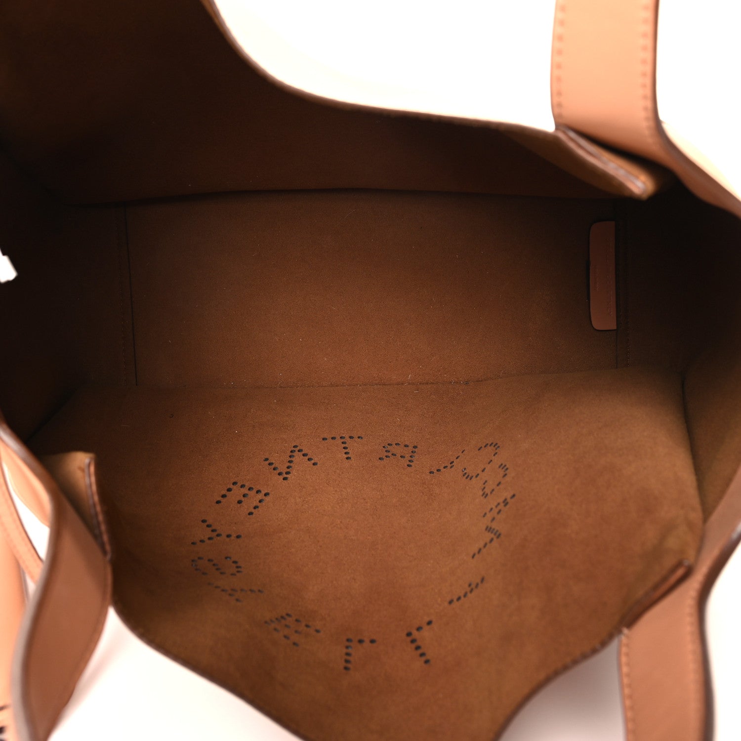 Stella McCartney Eco Alter Nappa East West Perforated Tote Camel 16 of 16