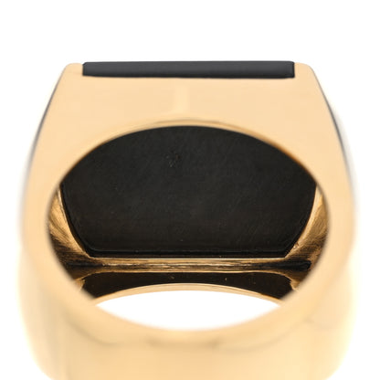 Parker & West by FASHIONPHILE 18K Yellow Gold Black Jade Signet Ring 58 8.25 8 of 10