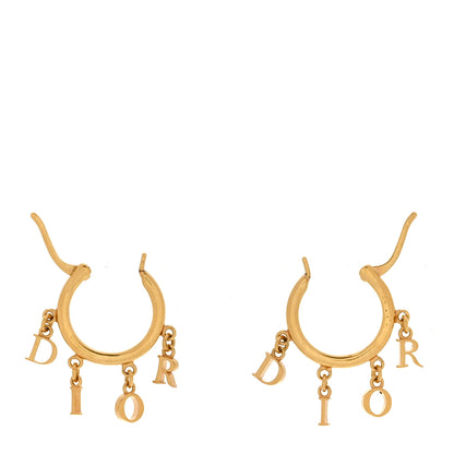 Christian Dior Metal Dio(r)evolution Hoop Earrings Gold 3 of 4