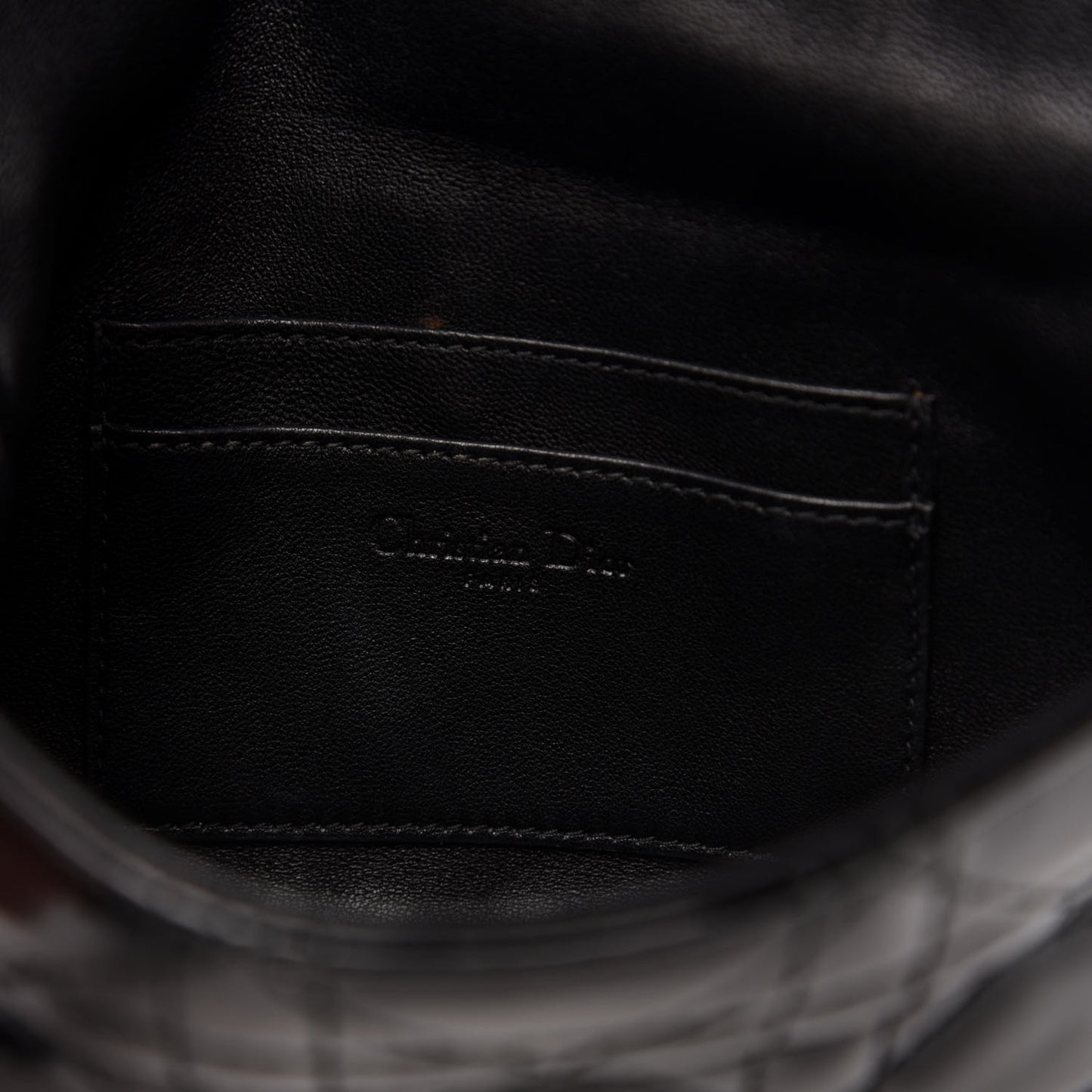 Patent Cannage Wallet on Chain Pouch Black