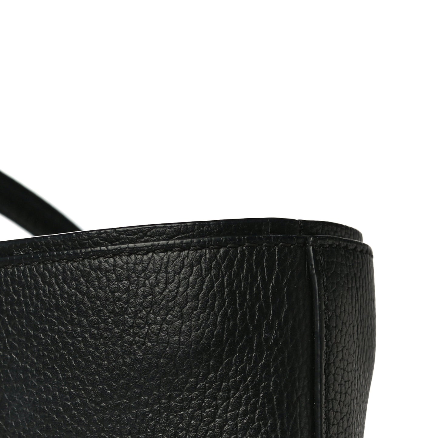 Calfskin Visetos Anya Shopper Tote Black