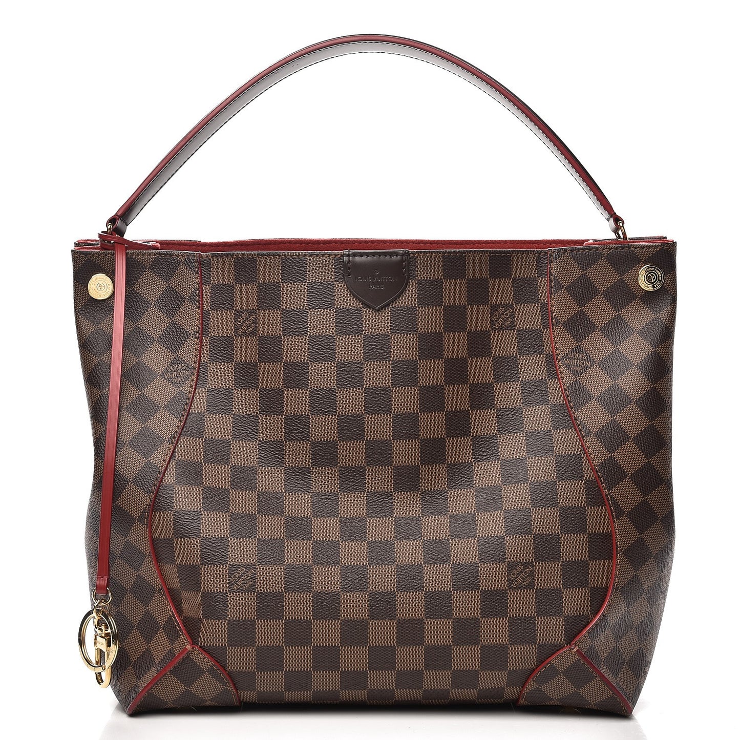Damier Ebene Caissa Hobo Cherry