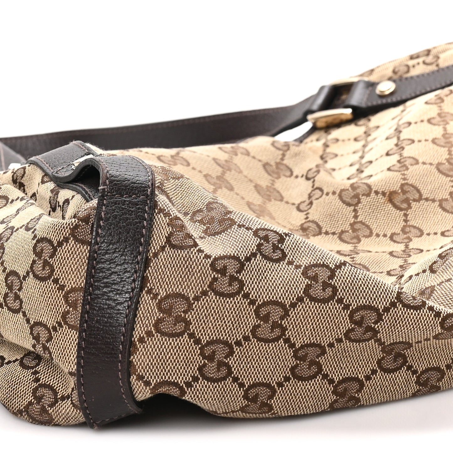 Monogram Medium Abbey Shoulder Bag Dark Brown