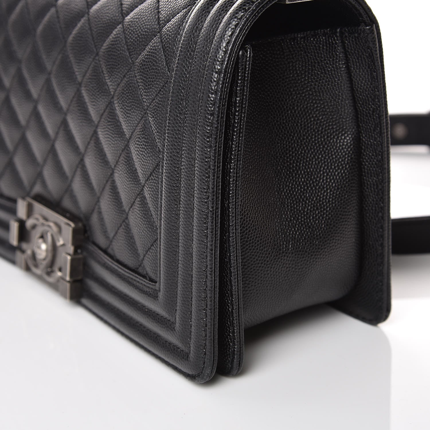 Chanel Caviar Quilted Medium Boy Flap Black 8 of 10
