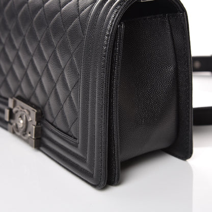 Chanel Caviar Quilted Medium Boy Flap Black 8 of 10