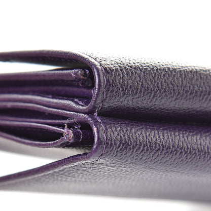 Chanel Goatskin Compact Double Sided Wallet Purple 11 of 12