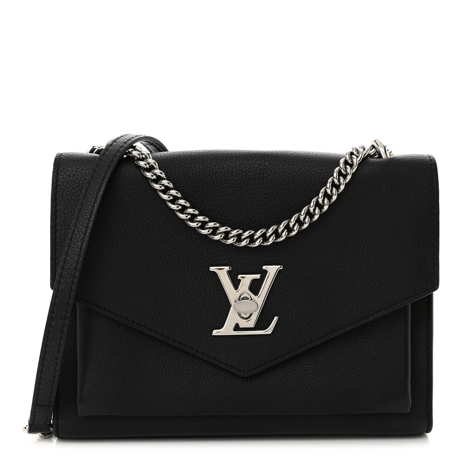Louis Vuitton Soft Calfskin My Lockme Chain Bag BB Black 1 of 12