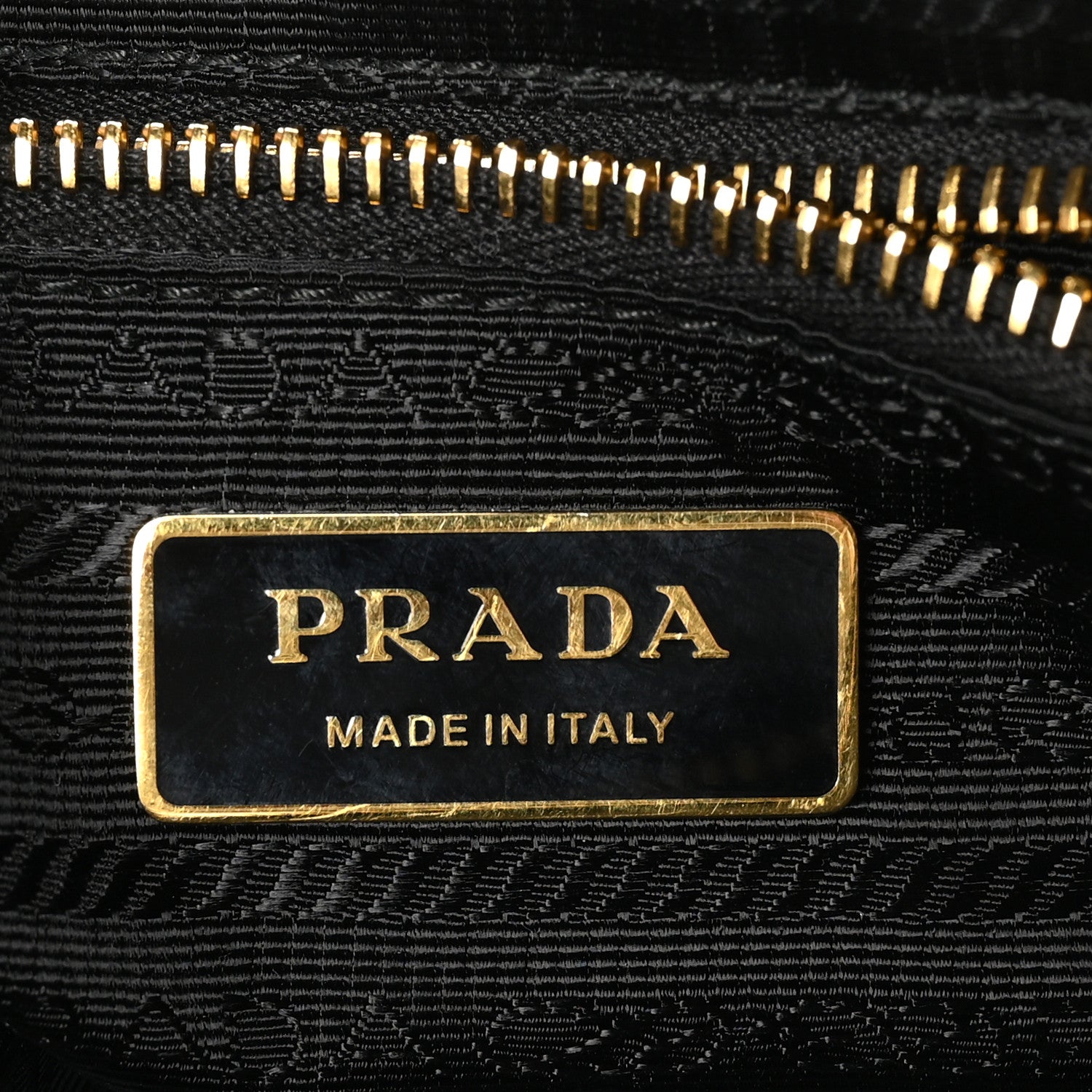 Prada Glossy Calfskin Triangle Large Bonnie Shoulder Bag Black 6 of 9