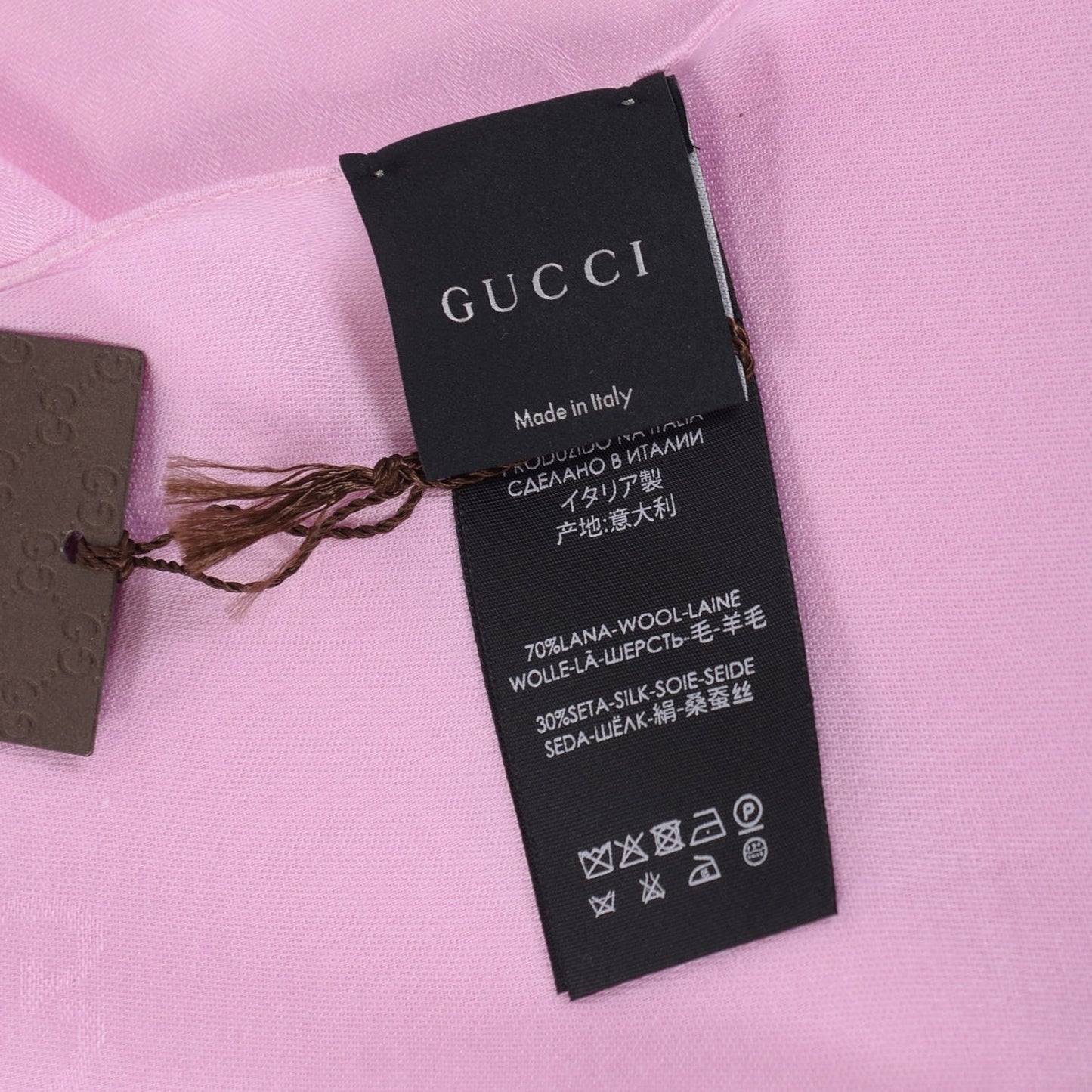Wool Silk GG Monogram GGNat Scarf Rose