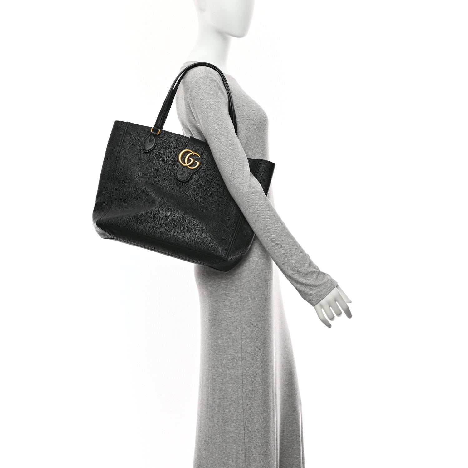 Gucci Grained Calfskin Small Dahlia Tote Black 2 of 11