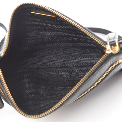 Prada Craquele Zip Crossbody Black 5 of 11