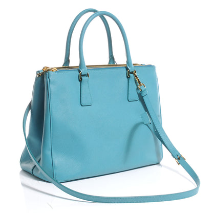 Prada Saffiano Lux Medium Tote Turchese 3 of 10