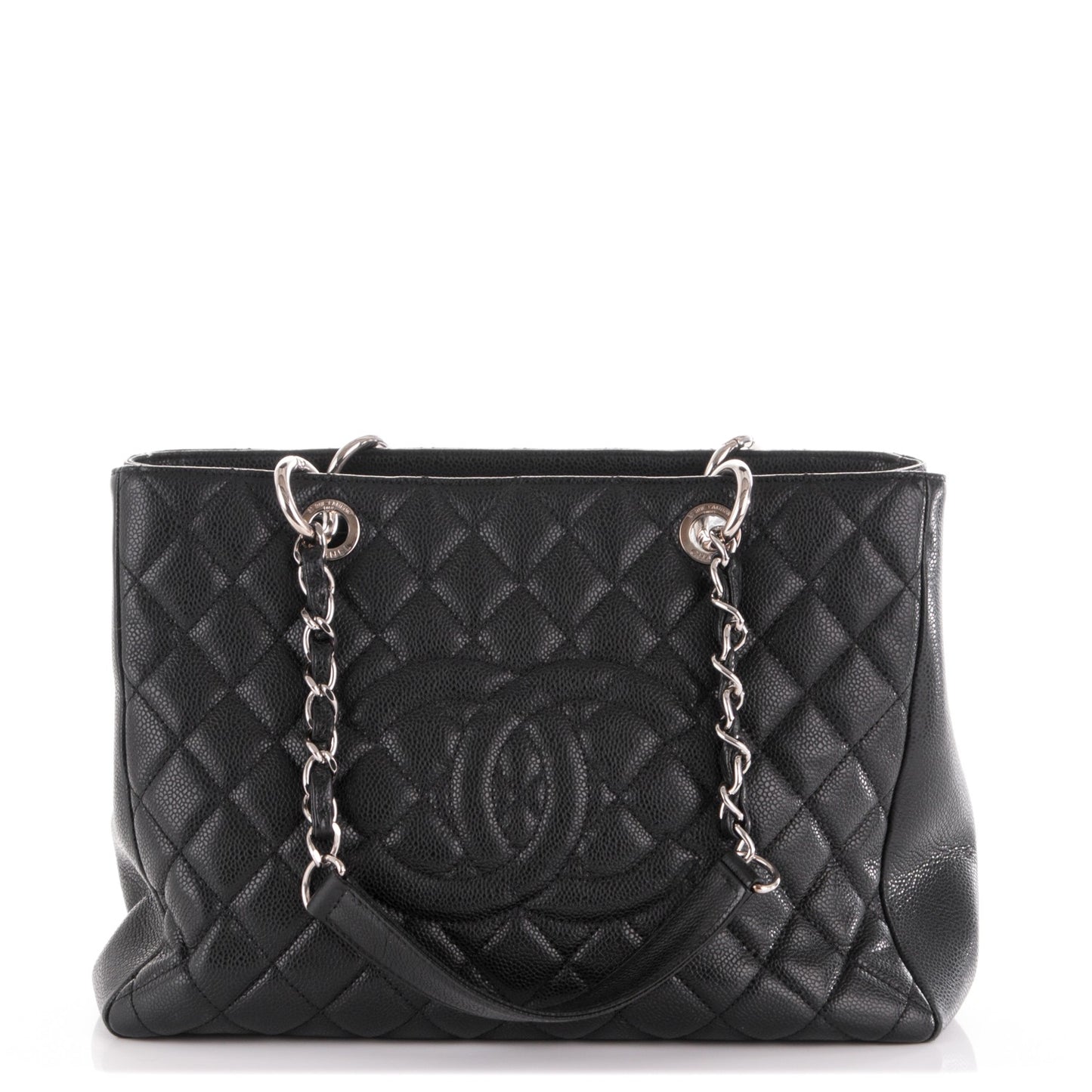 Caviar Quilted Grand Shopping Tote GST Black