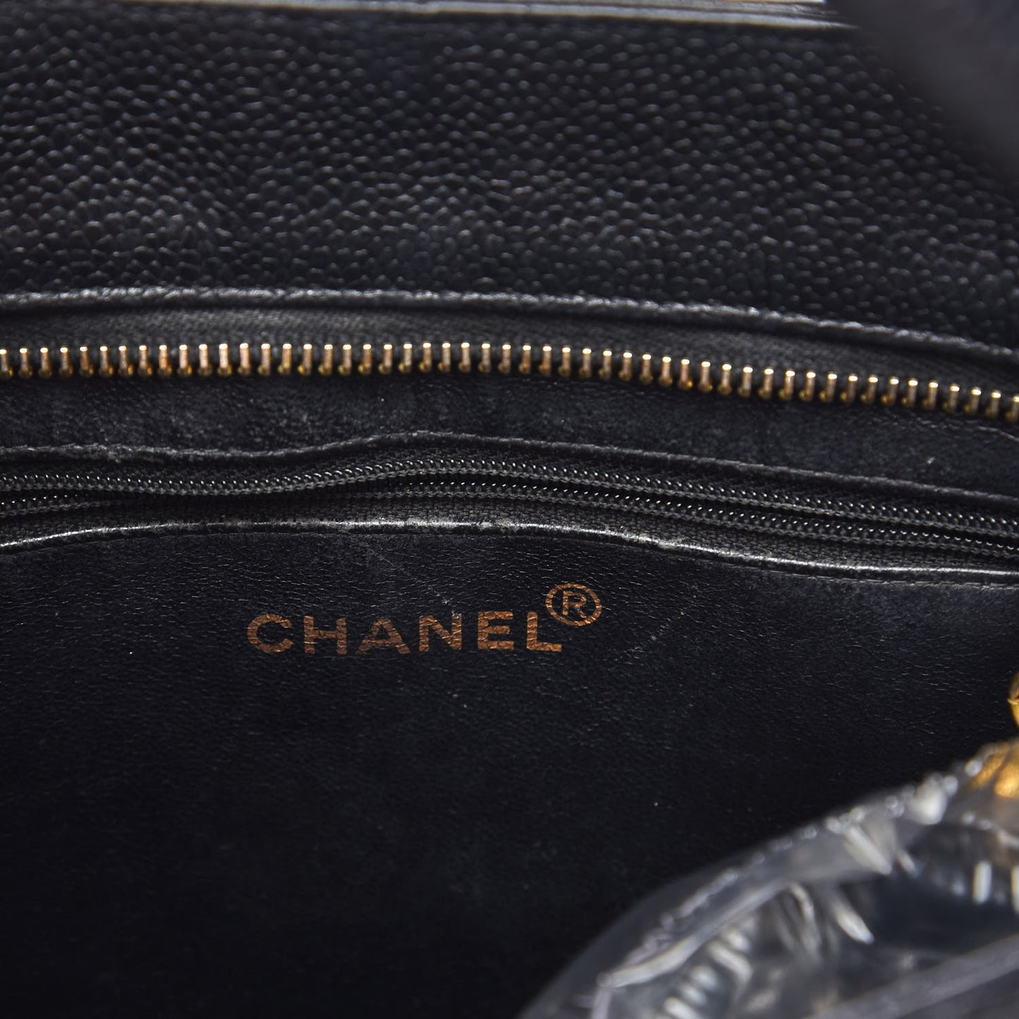 Caviar Quilted Medallion Tote Black