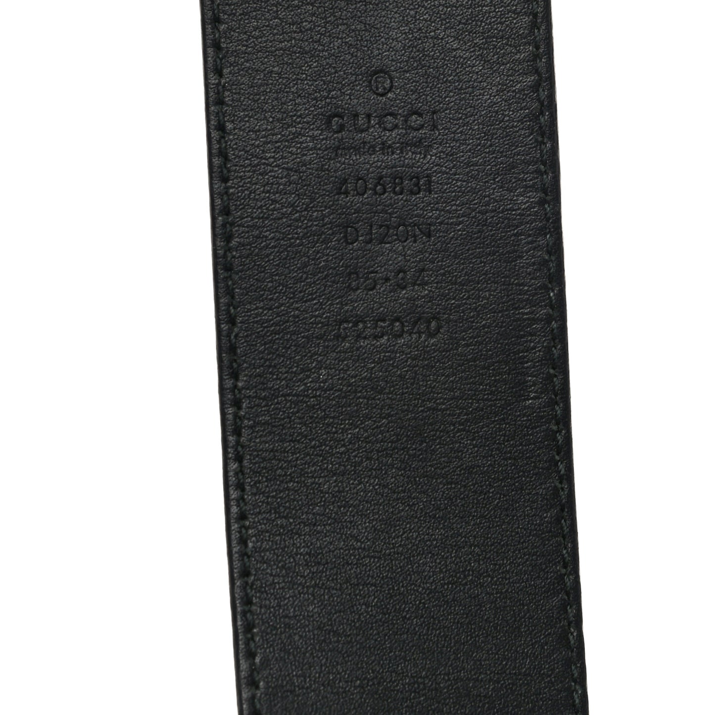 Textured Dollar Calfskin Nickel Double G 40mm Belt 85 34 Black
