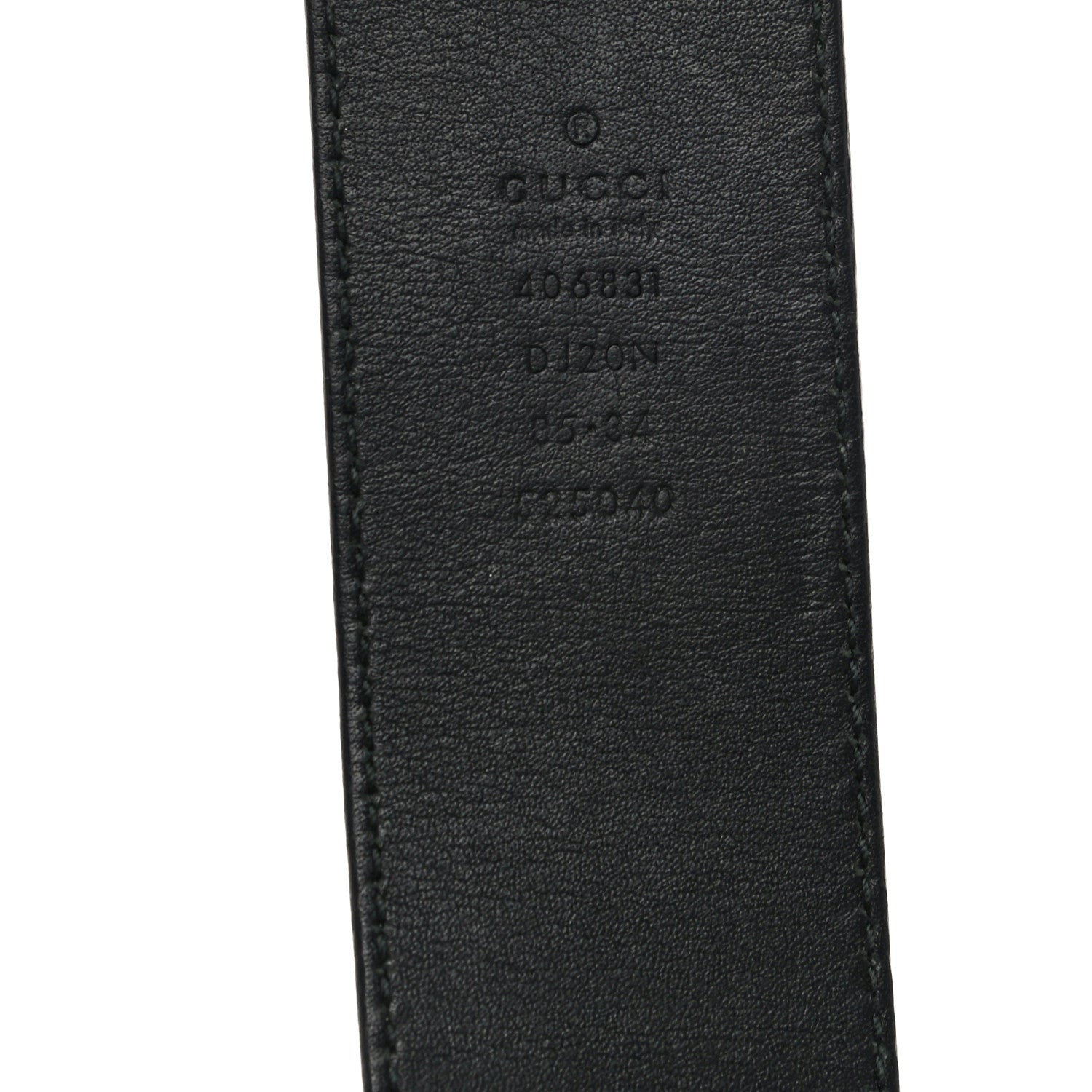 Gucci Textured Dollar Calfskin Nickel Double G 40mm Belt 85 34 Black 4 of 9