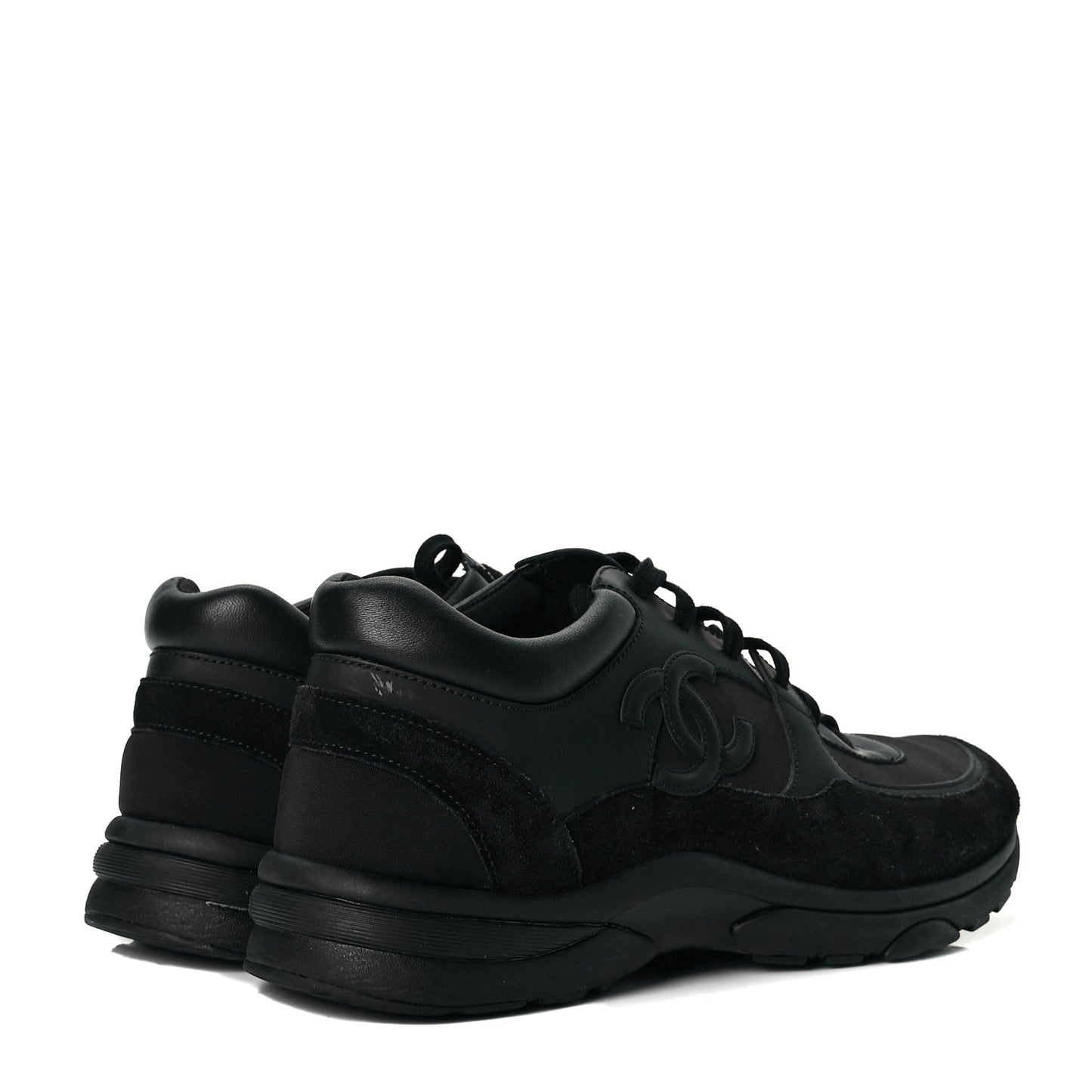 Toile Suede Calfskin CC Sneakers 40 Black