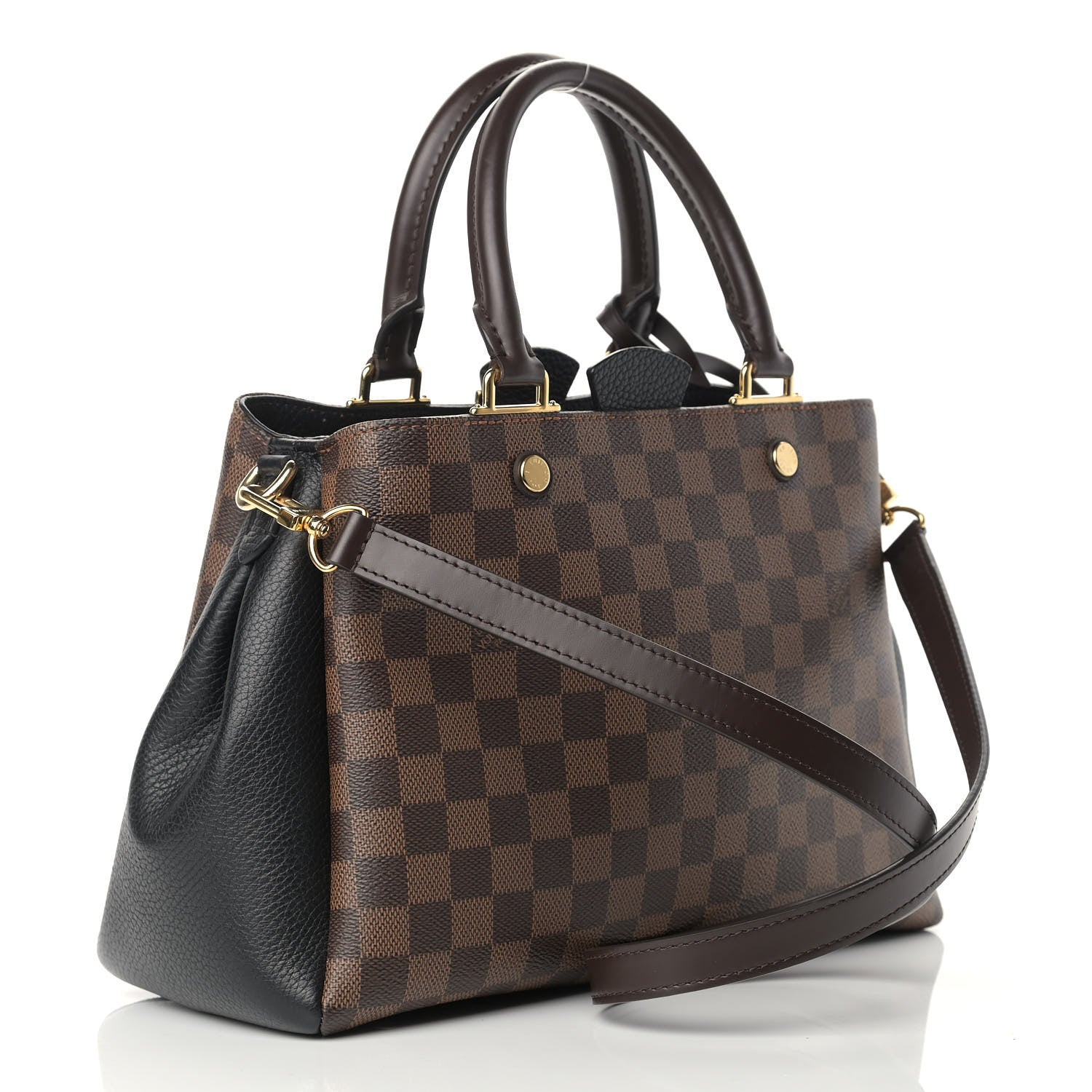 Louis Vuitton Damier Ebene Cuir Taurillon Brittany Black 3 of 9