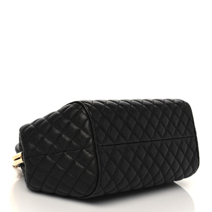 Chanel Calfskin Quilted Paris Rome Colosseum Lock Bag Black 3 of 8