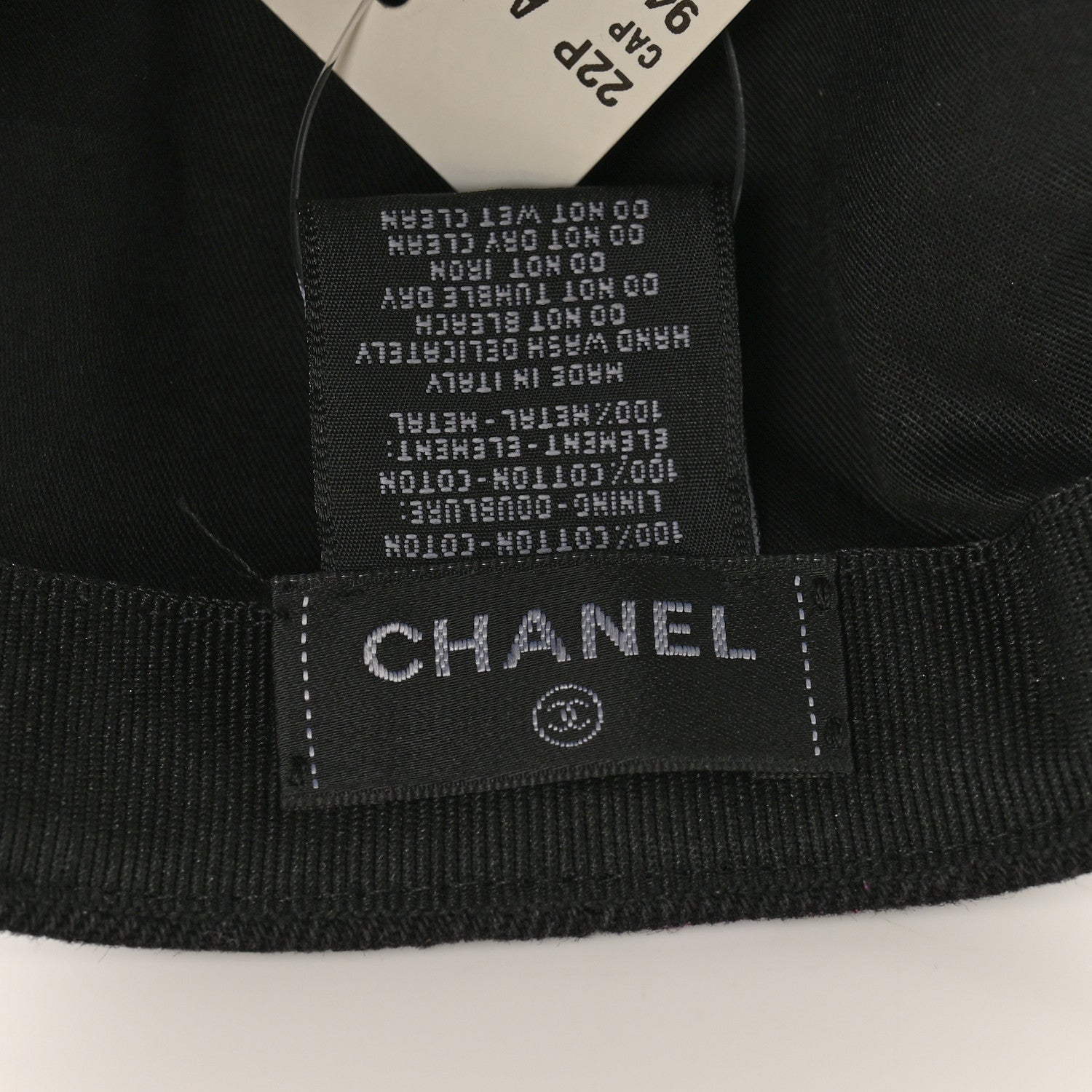 Chanel Denim Mood Cap Hat Black 8 of 8