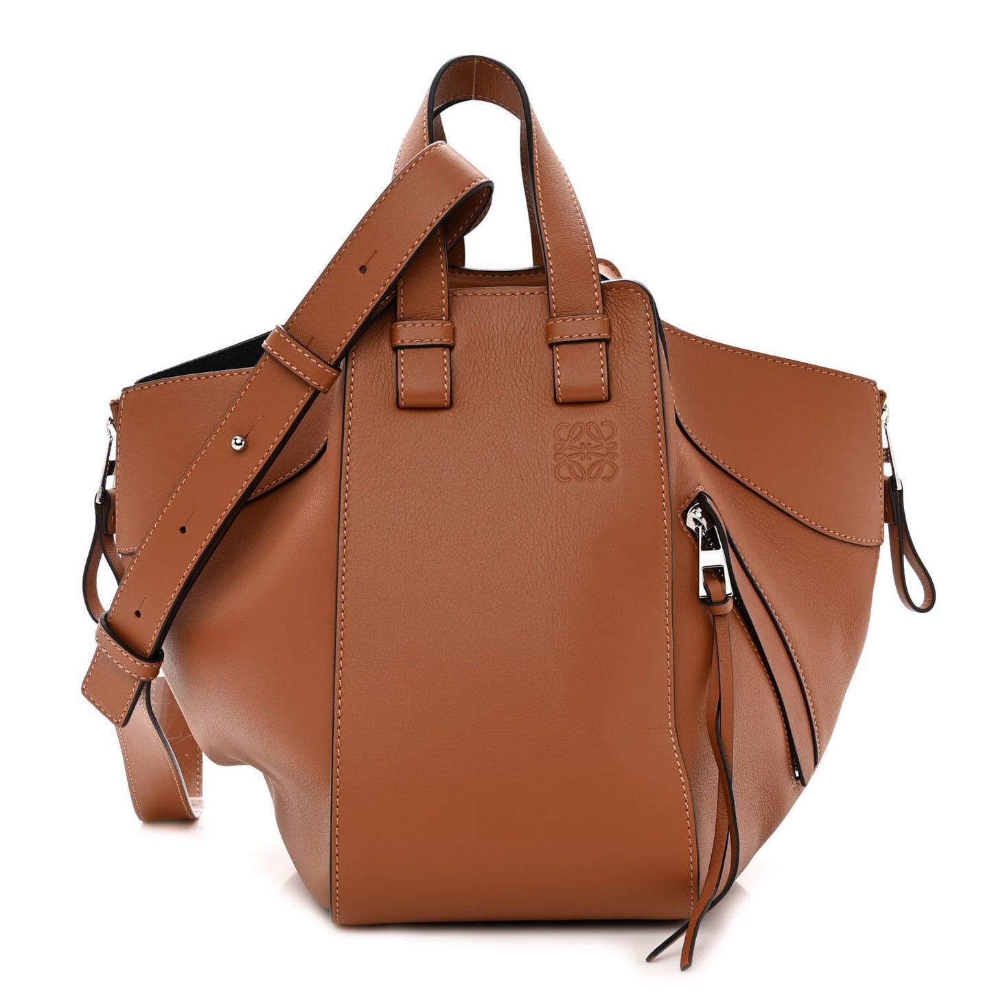 Calfskin Small Hammock Shoulder Bag Tan