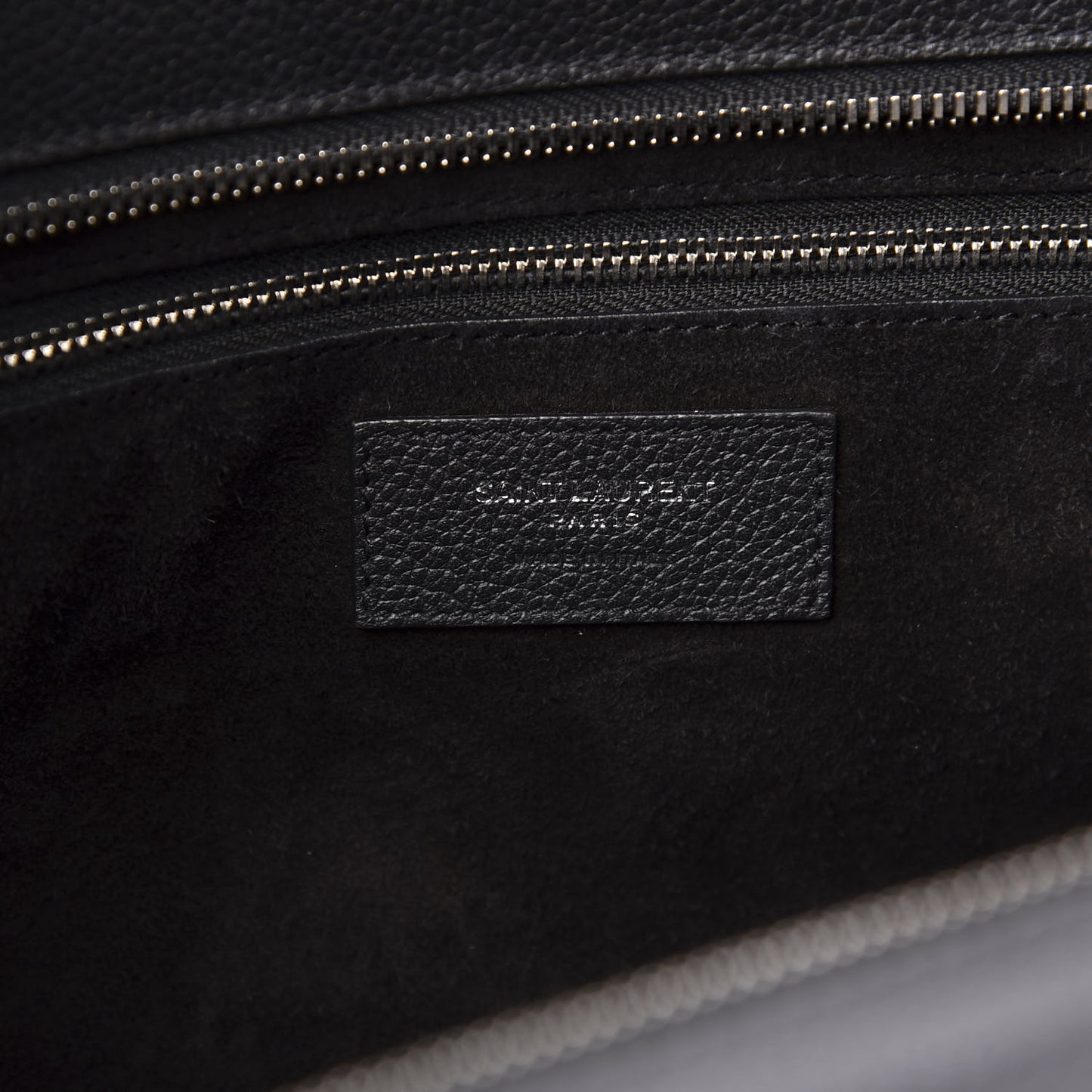 Grained Calfskin Medium Rive Gauche Cabas Black