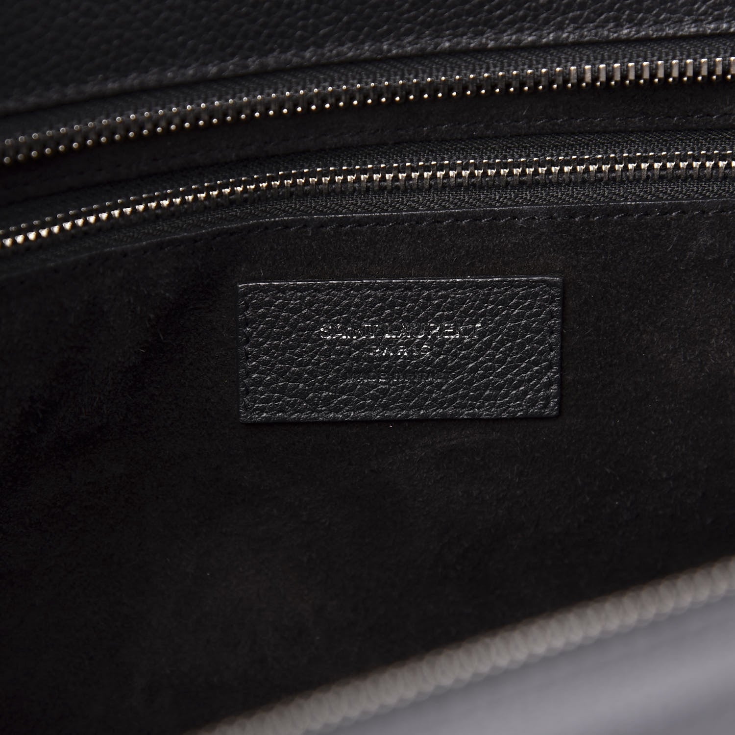 Saint Laurent Grained Calfskin Medium Rive Gauche Cabas Black 7 of 11
