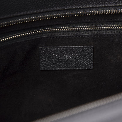 Saint Laurent Grained Calfskin Medium Rive Gauche Cabas Black 7 of 11