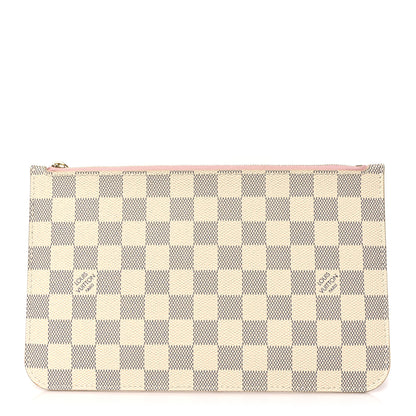 Louis Vuitton Damier Azur Neverfull MM GM Pochette Rose Ballerine 1 of 10