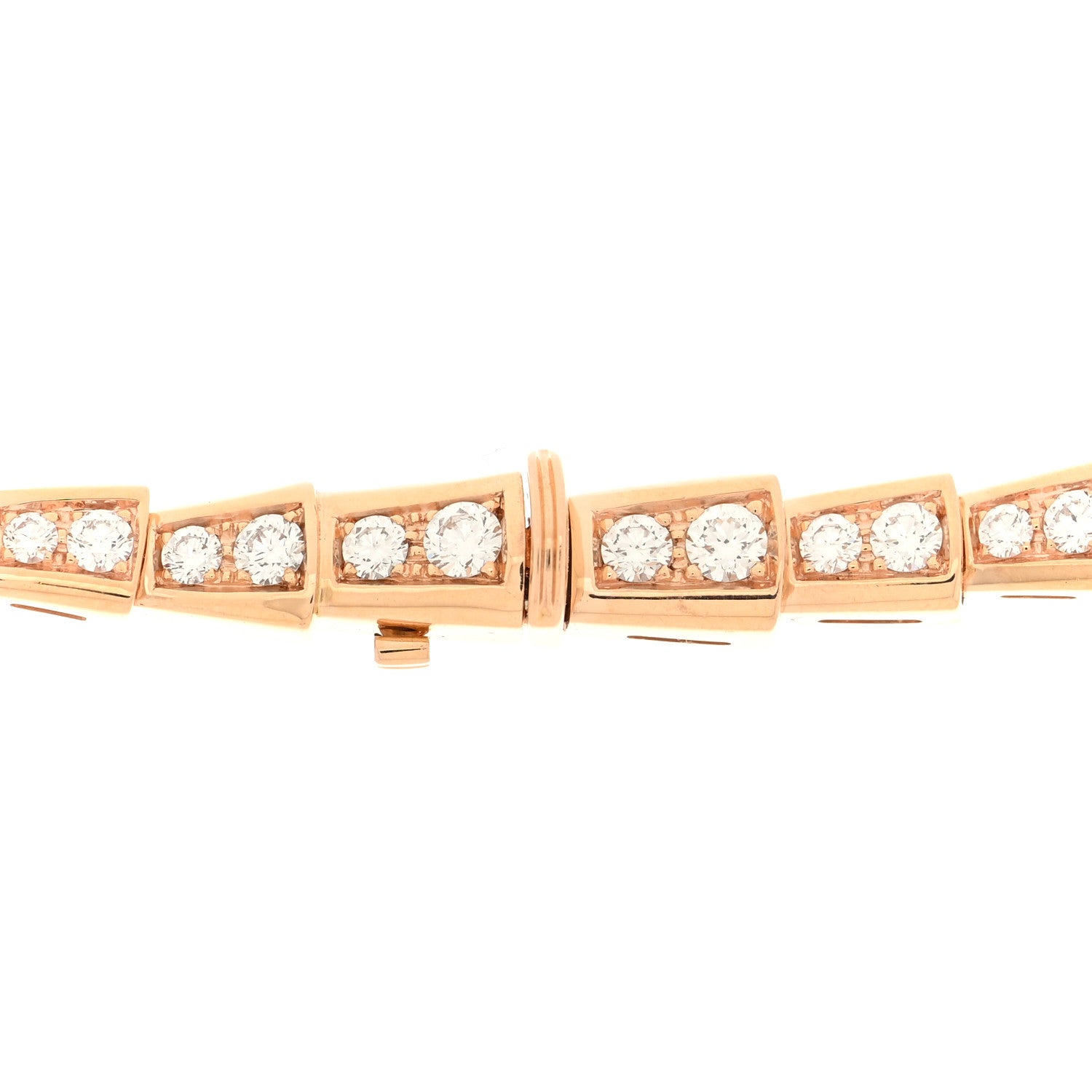 Bulgari 18K Rose Gold Diamond Serpenti Viper Full Pave Choker Necklace 5 of 6