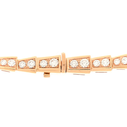 Bulgari 18K Rose Gold Diamond Serpenti Viper Full Pave Choker Necklace 5 of 6