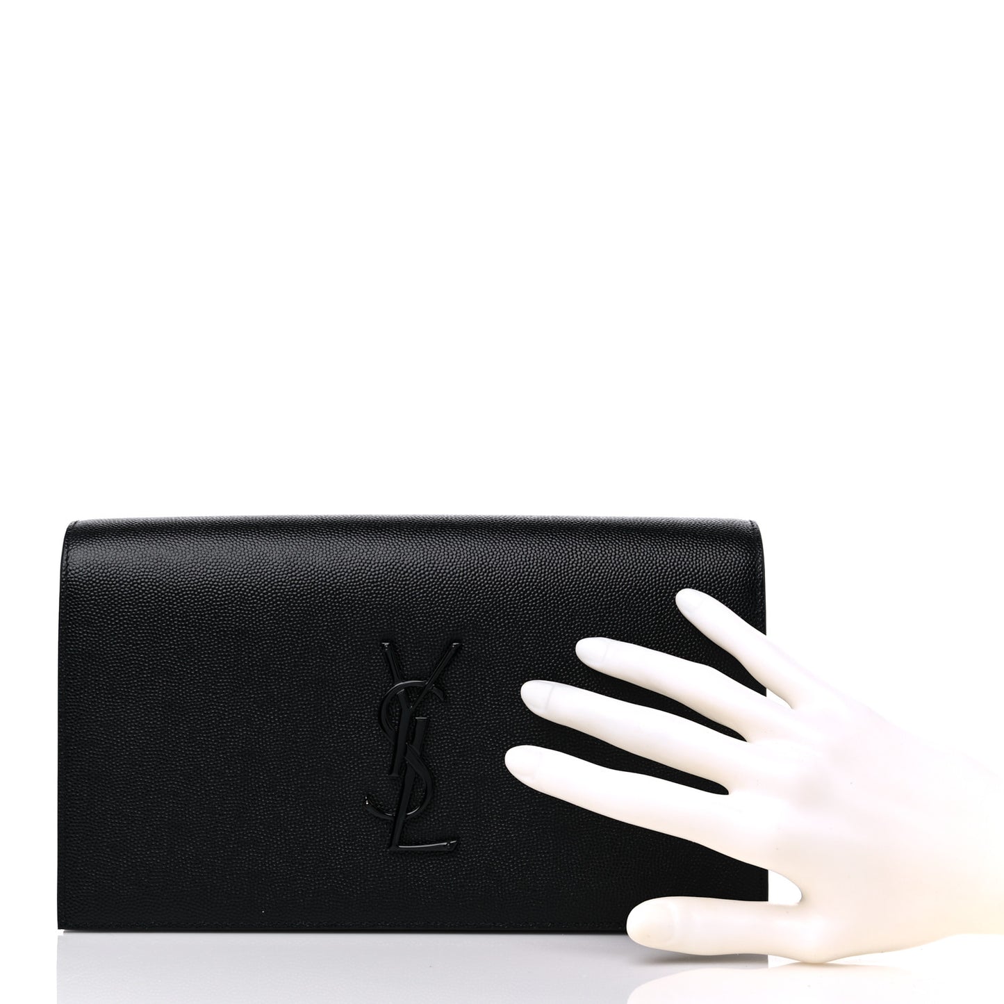 Grain De Poudre Classic Monogram Kate Clutch Black